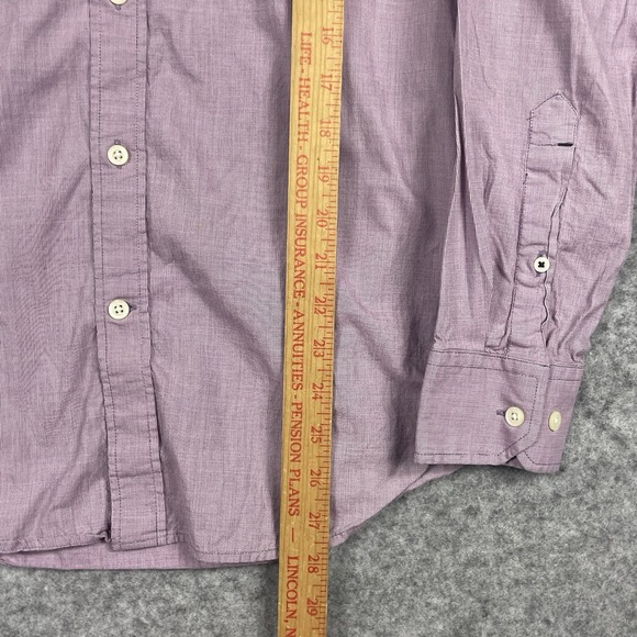 Banana Republic Shirt Mens Medium Purple Chambray‎ Slim Fit Button Down - Picture 2 of 7